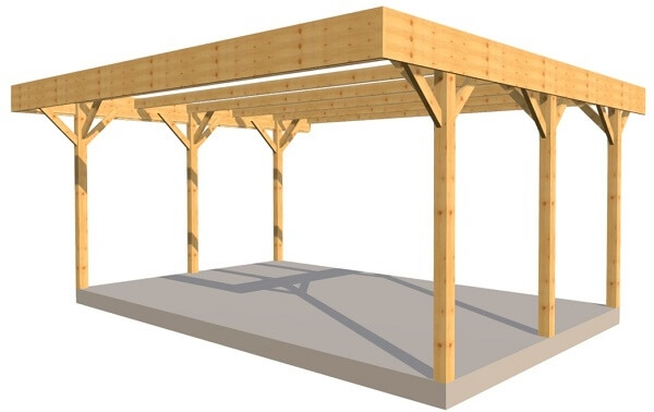Doppelcarport Eco 512x605 cm